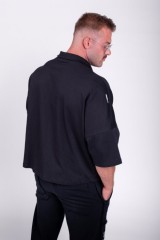 Сорочка Nebbia Boxy Fit Shirt With Pockets STREET ICON Black 599